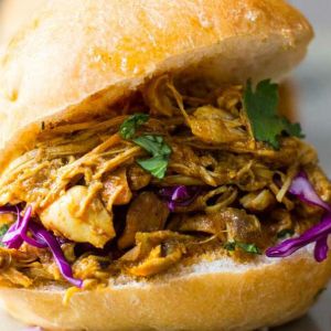 Slow-Cooker Chicken Sliders With an Indian Twist