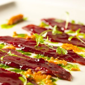 This Venison Carpaccio With Cedar Jelly and Sea Buckthorn Jam is the Perfect Appetizer