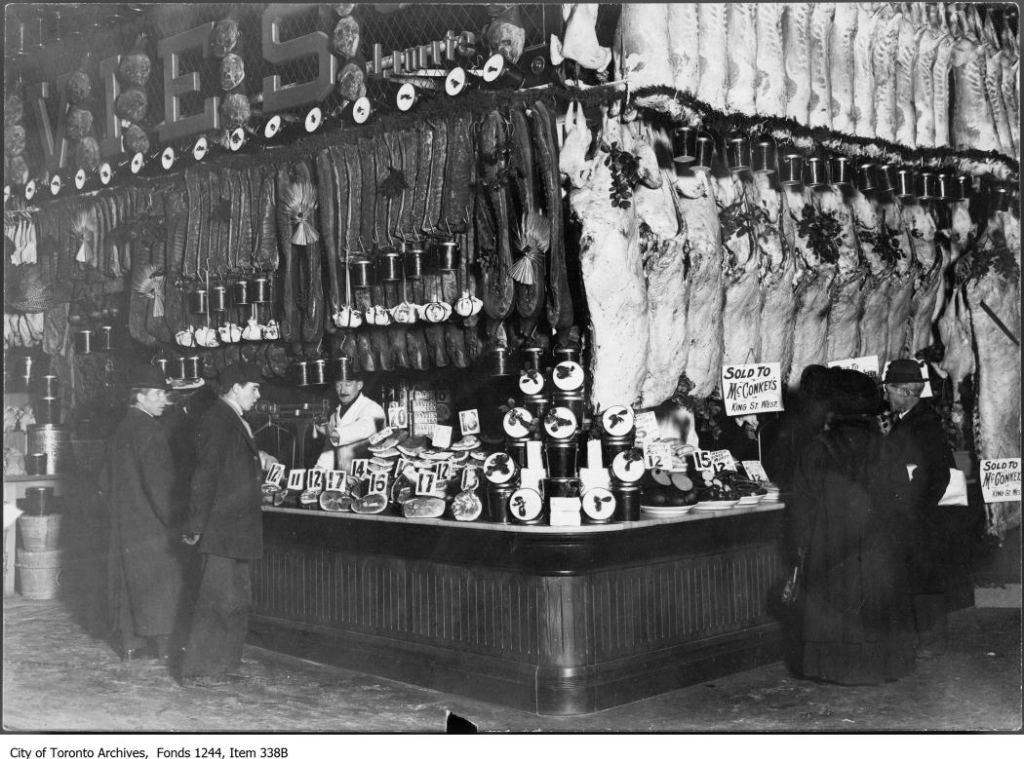 William Davies stall, St. Lawrence Market, 1911