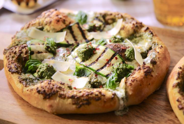 Molly Yeh’s Zucchini Pizza With Fresh Pesto Will Be Your New Go-To Pie