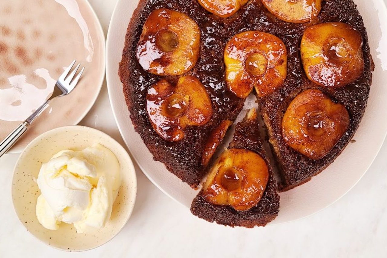 Upside-Down Apple Cake With Honey and Salted Caramel