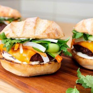 These Easy Banh Mi Cheeseburgers Come Together in Just 30 Minutes