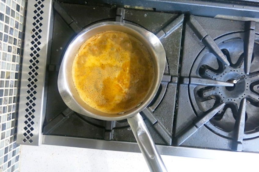 Punjabi cha boiling on stovetop