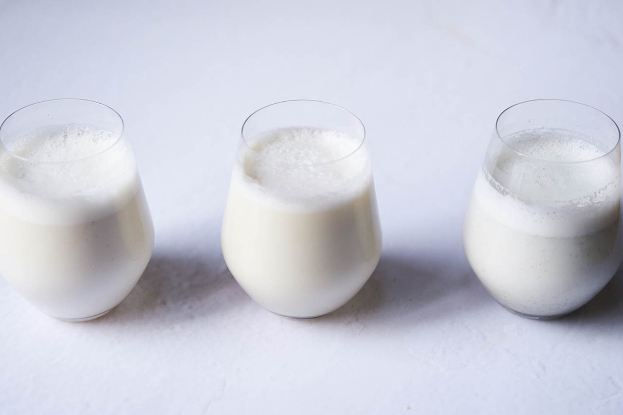 Frothing non-dairy milk