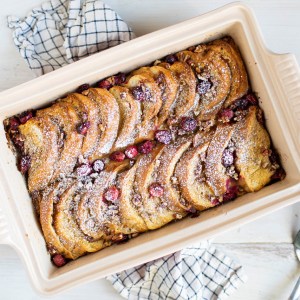 An Overnight Gingerbread French Toast Bake for the Perfect Winter Morning