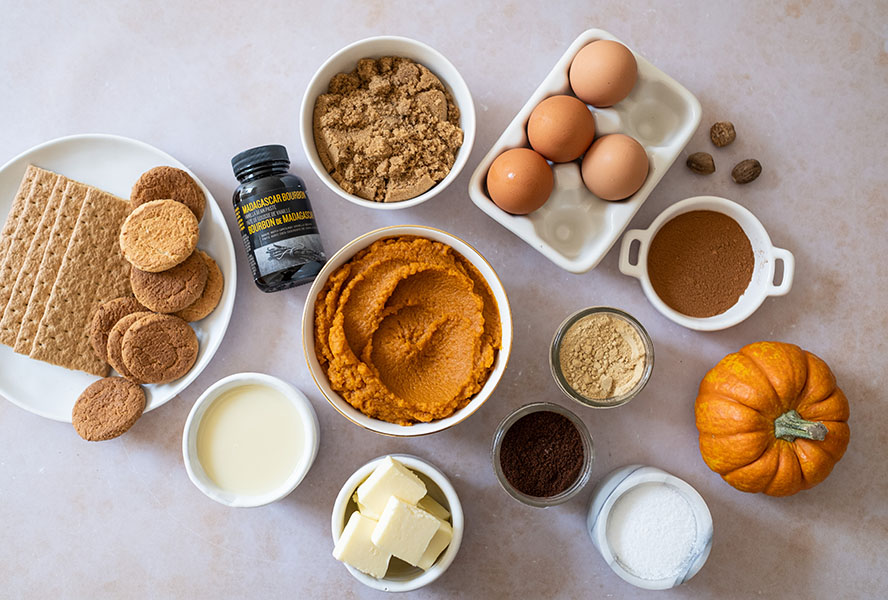 ingredients for pumpkin pie squares