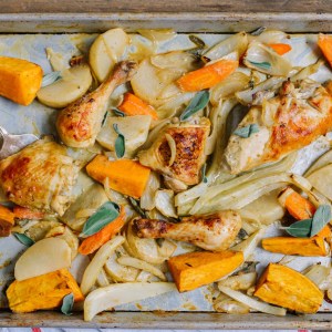 Simple Sheet Pan Chicken and Veggie Dinner in Under an Hour