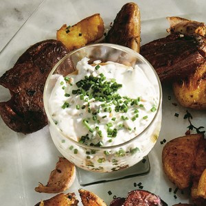 This Recipe for Crispy Smashed Potatoes with Caramelized Onion Dip is a Must-Make