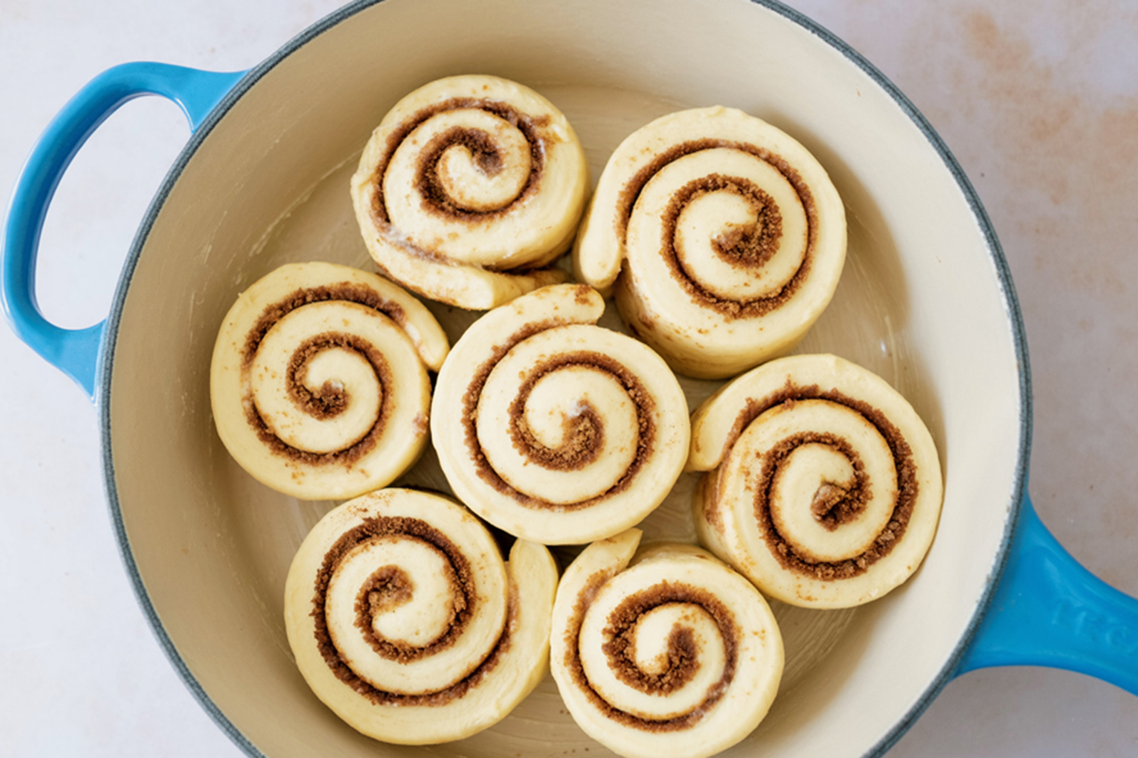 Cinnamon rolls before bake