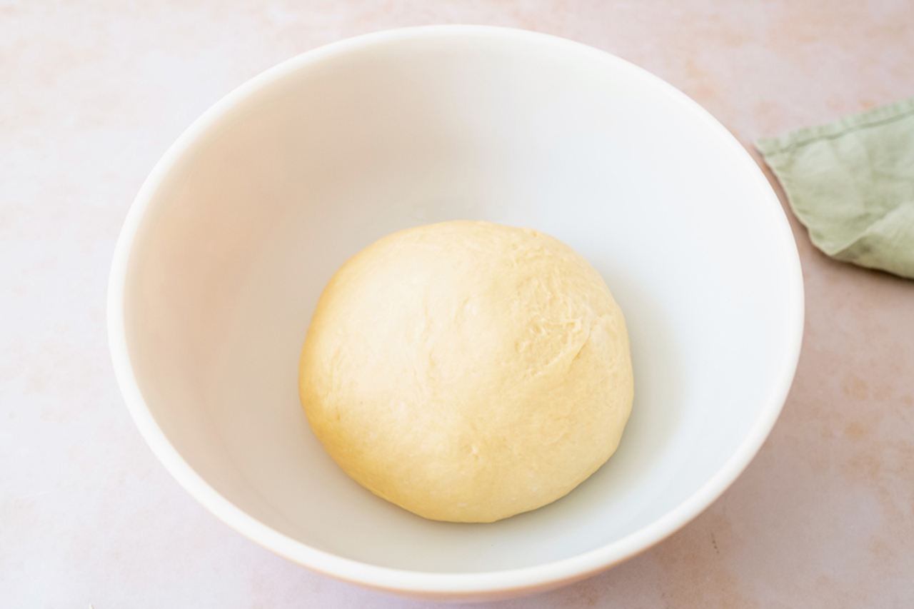 Cinnamon rolls dough before