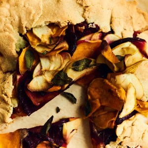 A Rustic (and Gluten-Free!) Sweet Potato, Apple and Beet Galette