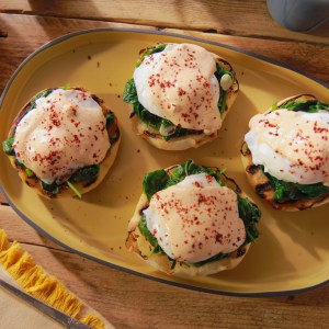 Molly Yeh’s Bright, Spinach-Packed Spin on Eggs Benedict is Your New Brunch-Time Fave