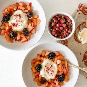 This Autumn Fruit Salad With Rose Custard is the Seasonal Dessert You Must Try