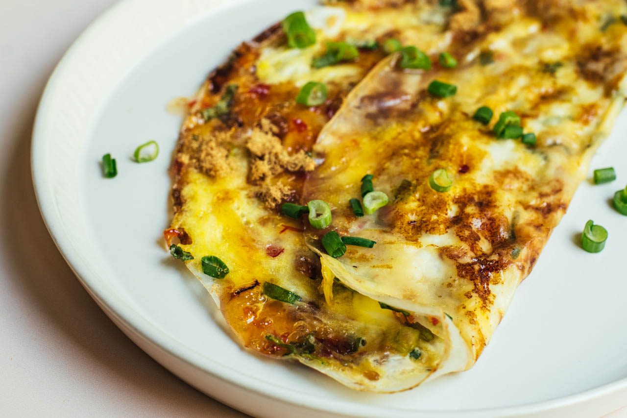 Rice Paper Omelette  Inspired by Vietnamese Pizza (Banh Trang