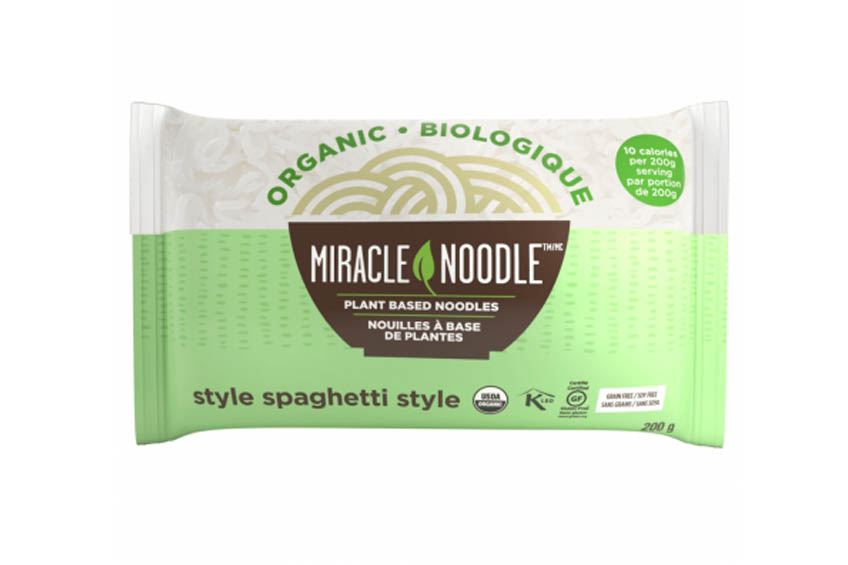 A package of Miracle Noodle Organic Shirataki Spaghetti