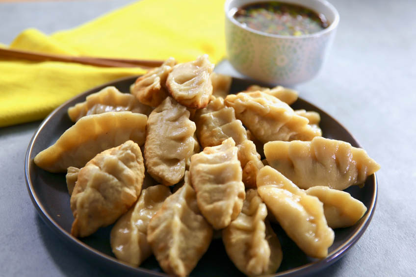 Dumplings on a plate