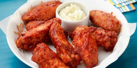 BBQ Chicken Wings with Blue Cheese Butter