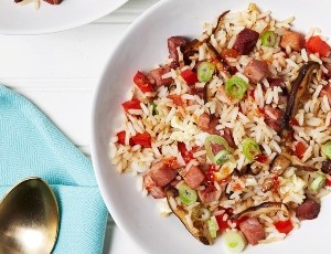 Sweet and Spicy Ham Fried Rice