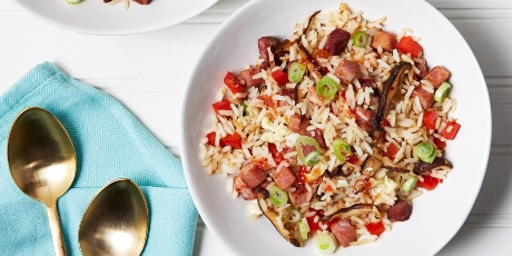Sweet and Spicy Ham Fried Rice