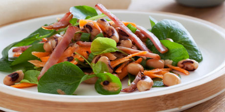 Black-Eyed Pea Salad with Canadian Bacon