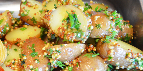 Little Potato Salad with Sherry, Grainy Mustard and Parsley