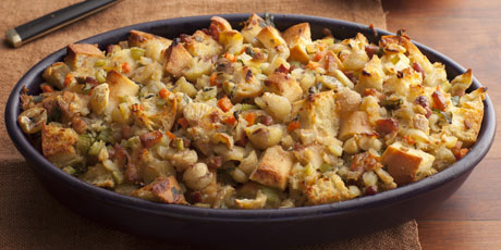 Ciabatta Stuffing with Chestnuts and Pancetta