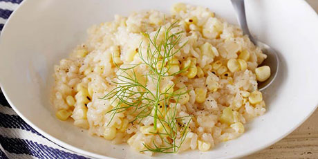 Grilled Corn Risotto