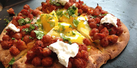Smoky Chickpea Pizza with Labneh