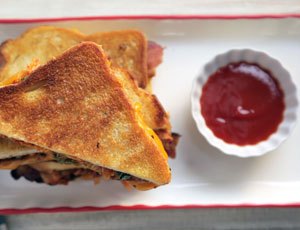 Grilled Bacon Kimcheese Sandwich