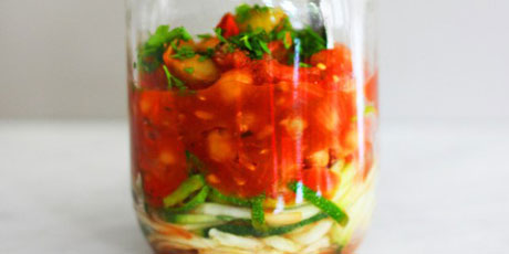 Inside-Out Ratatouille with Zucchini Noodles
