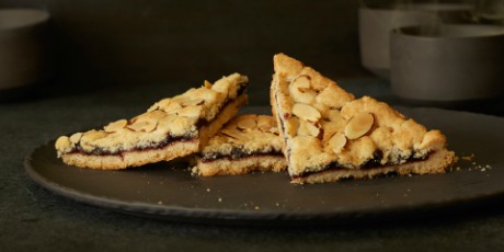 Vegan and Gluten-Free Fruit and Almond Shortbread Bars
