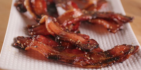 Honey-Bourbon Glazed Bacon