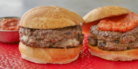 Killer Inside Out Burger with Worcestershire Tomato Ketchup