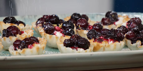 Blueberry Cheesecake Filo Cups
