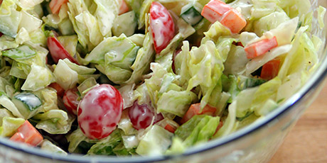 Mini Chopped Salad with Buttermilk Dressing