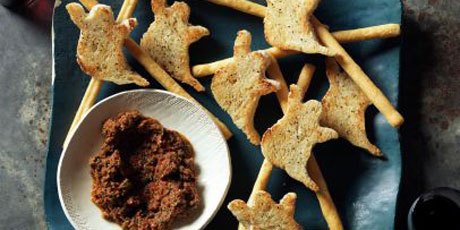 Ghostinis with Bloody Murder Sundried Tomato Tapenade