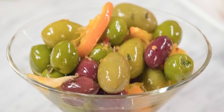 Warm Citrus-Marinated Olives