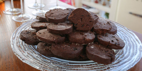 Chocolate Cherry Shortbread Cookies