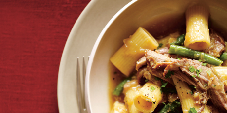 Braised Pork Shoulder with Onions and Rigatoni