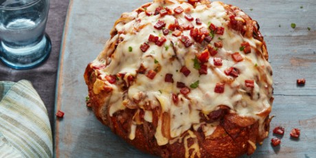 Caramelized Onion and Bacon Pull-Apart Bread