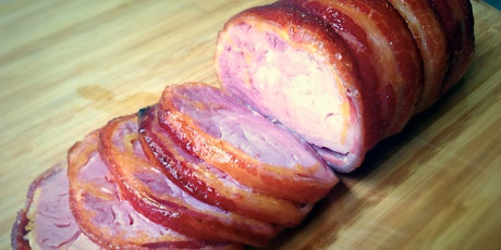 Bacon-Wrapped Peameal Bacon with Maple Glaze