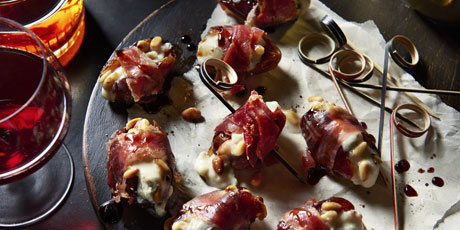 Gorgonzola-Stuffed Dates Wrapped in Iberico Ham