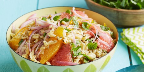 Fregola Salad with Fresh Citrus and Red Onion