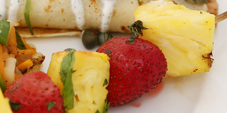 Maple Minted Fruit Kabobs