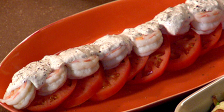 Tomato and Shrimp Salad with Horseradish Dressing