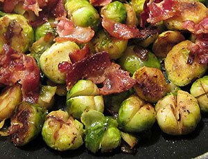Caramelized Brussels Sprouts and Bacon