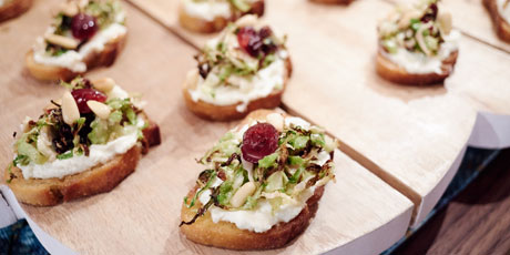 Charred Brussels Sprout Crostini