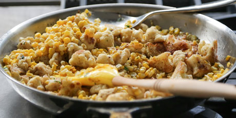 Corn and Cauliflower Sauteed in Bourbon Butter