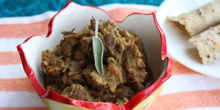 Fusion Recipe - Goat Curry with Sage and Cranberries