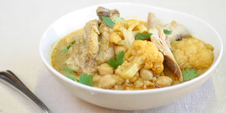 Slow Cooked Curried Chicken with Cauliflower